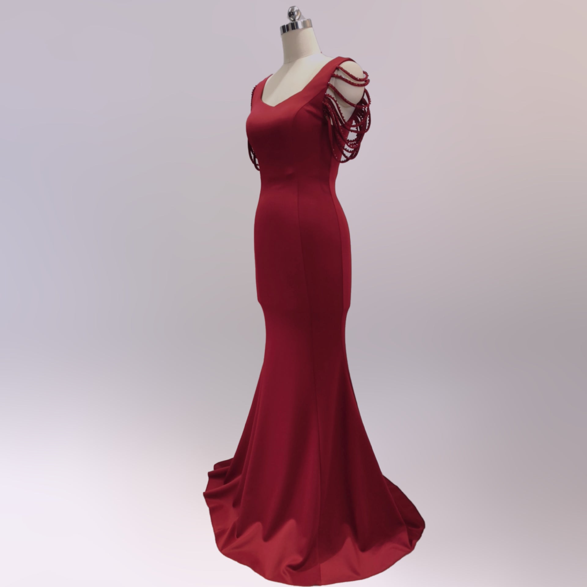 sexy fishtail dress bride wedding toast clothing 31