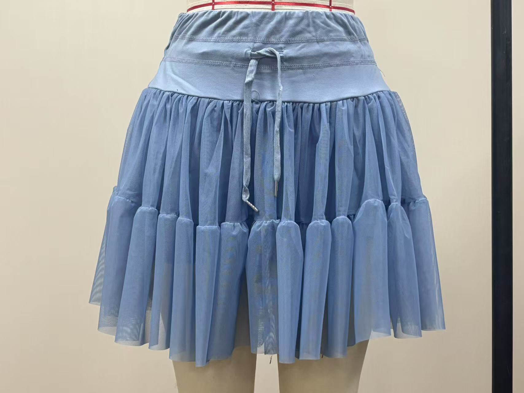 Women Summer Lace-up Pleated Skirt 7