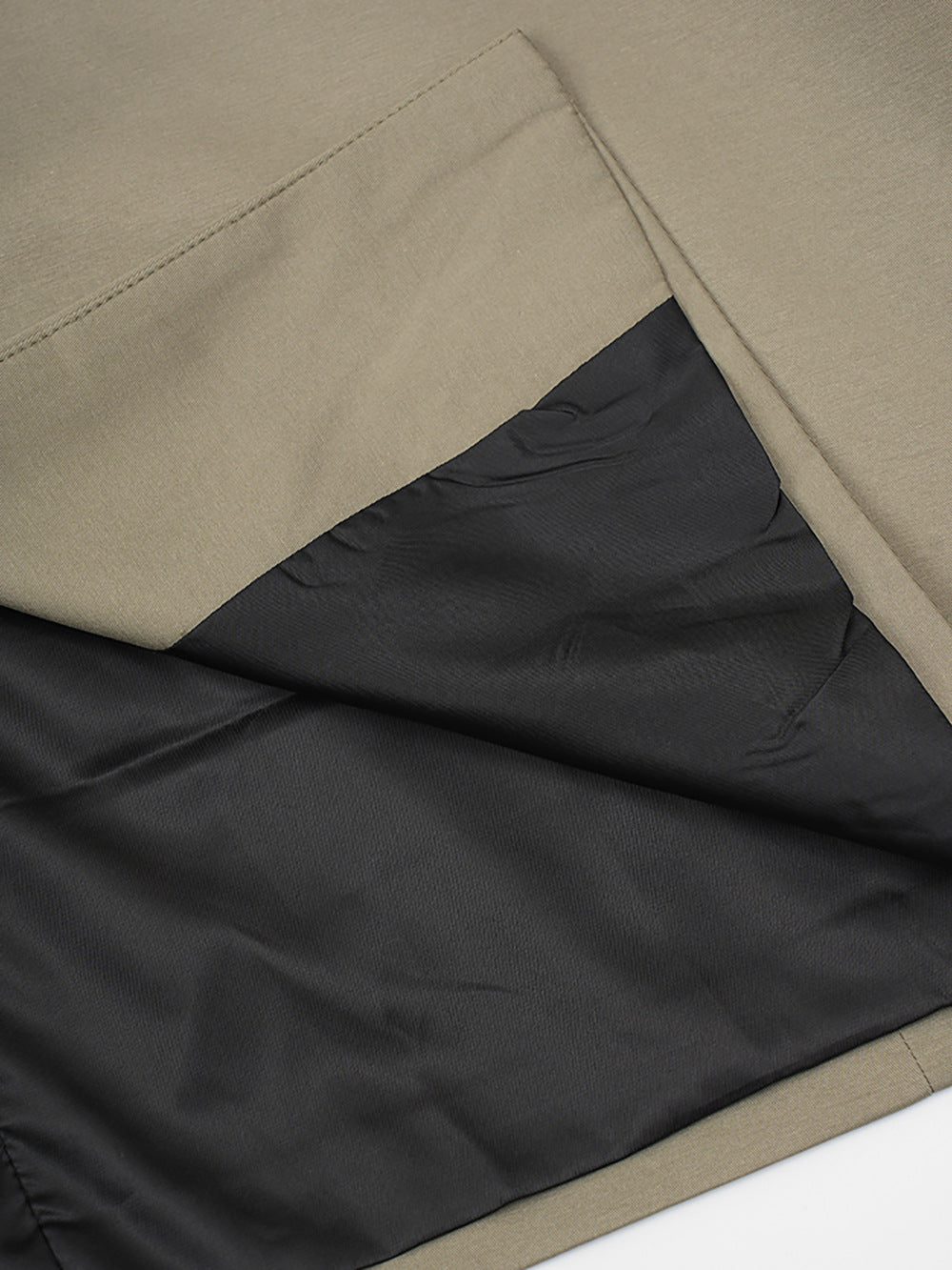 Women Fashion Contrast Patchwork Lace-Up Coat Windbreaker 15