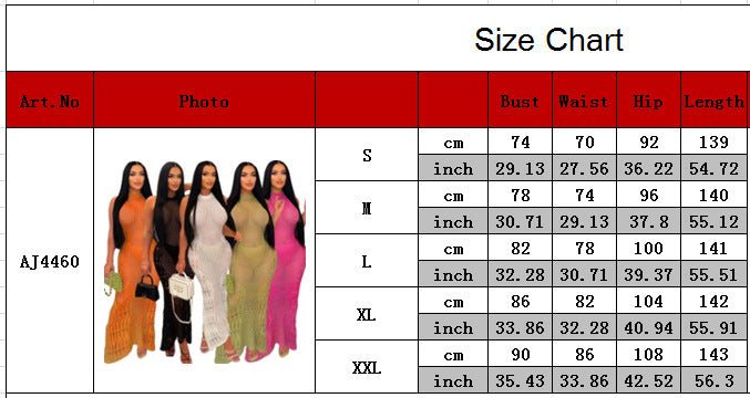 Women Dress Sun Protection Shirt Beach Long Dress Knitting Dress 8