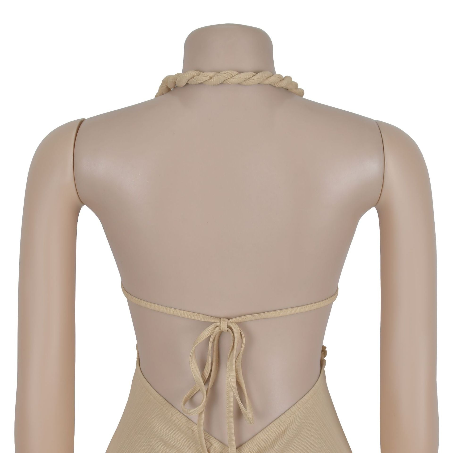 Women Sexy Casual Halter Neck Backless Solid Jumpsuit 20