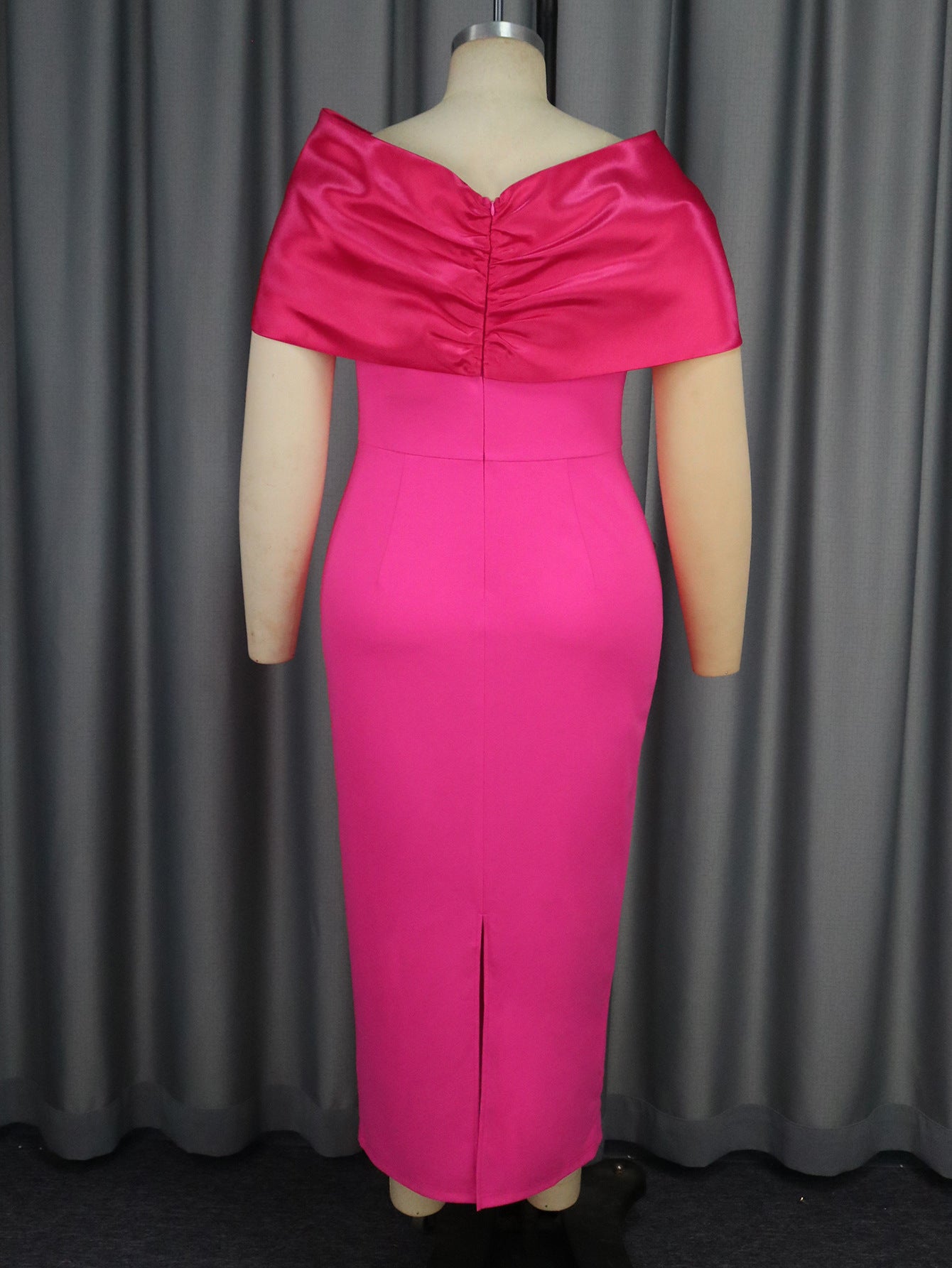 Spring Summer Bow Off Shoulder Beaded Party Cocktail Dress 9