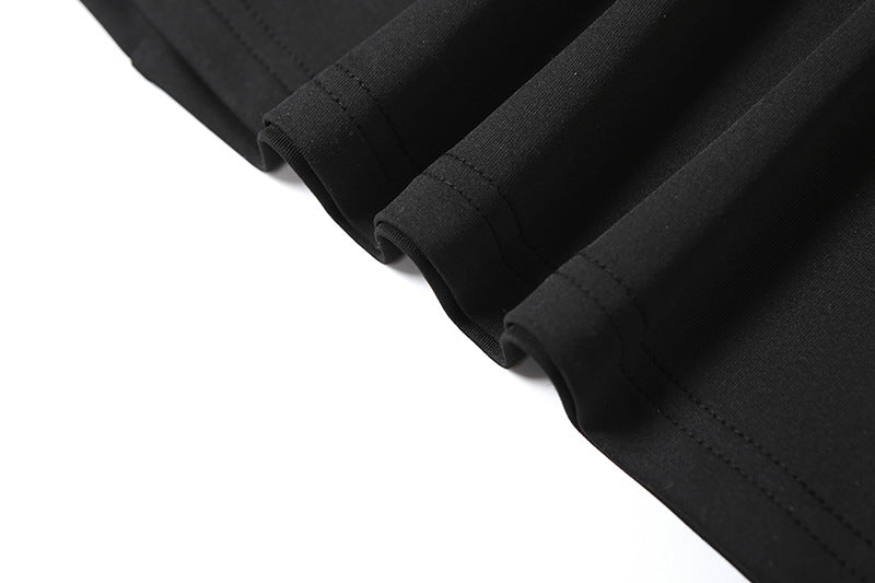 Spring Fashion Solid Color Sleeveless Pleated High Waist Slim Fit Long Dress 15