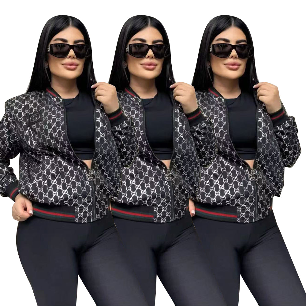 Women Fall/Winter Casual Zipper Pocket Jacket 6