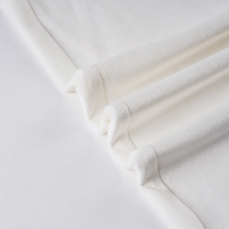 Women American-Style Fall/Winter Sport Velvet Letter Print Fur Collar Hooded Long-Sleeved Jacket and Pants Two-Piece Set 40