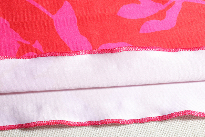 Women Sexy Printed Suspender Backless Strappy Top and Skirt Two-piece Set 19