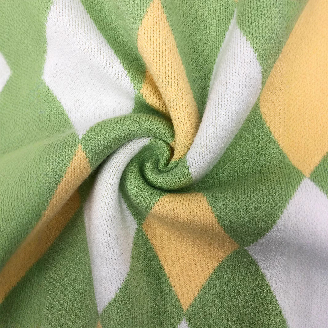 Women Contrast Knitting Top and Pant Two Piece Set 5