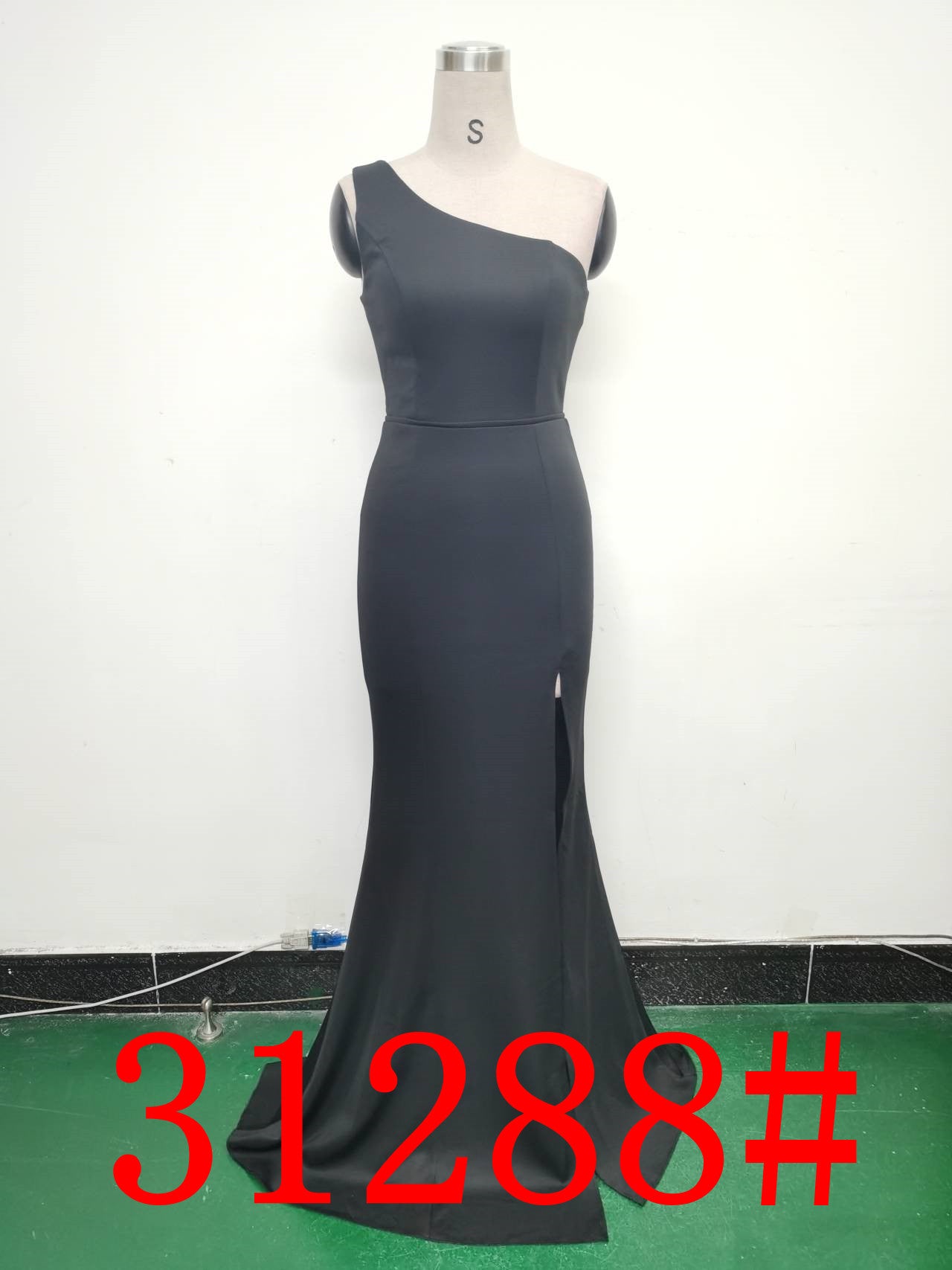 Women Elegant Satin Slit Formal Party Evening Dress 20