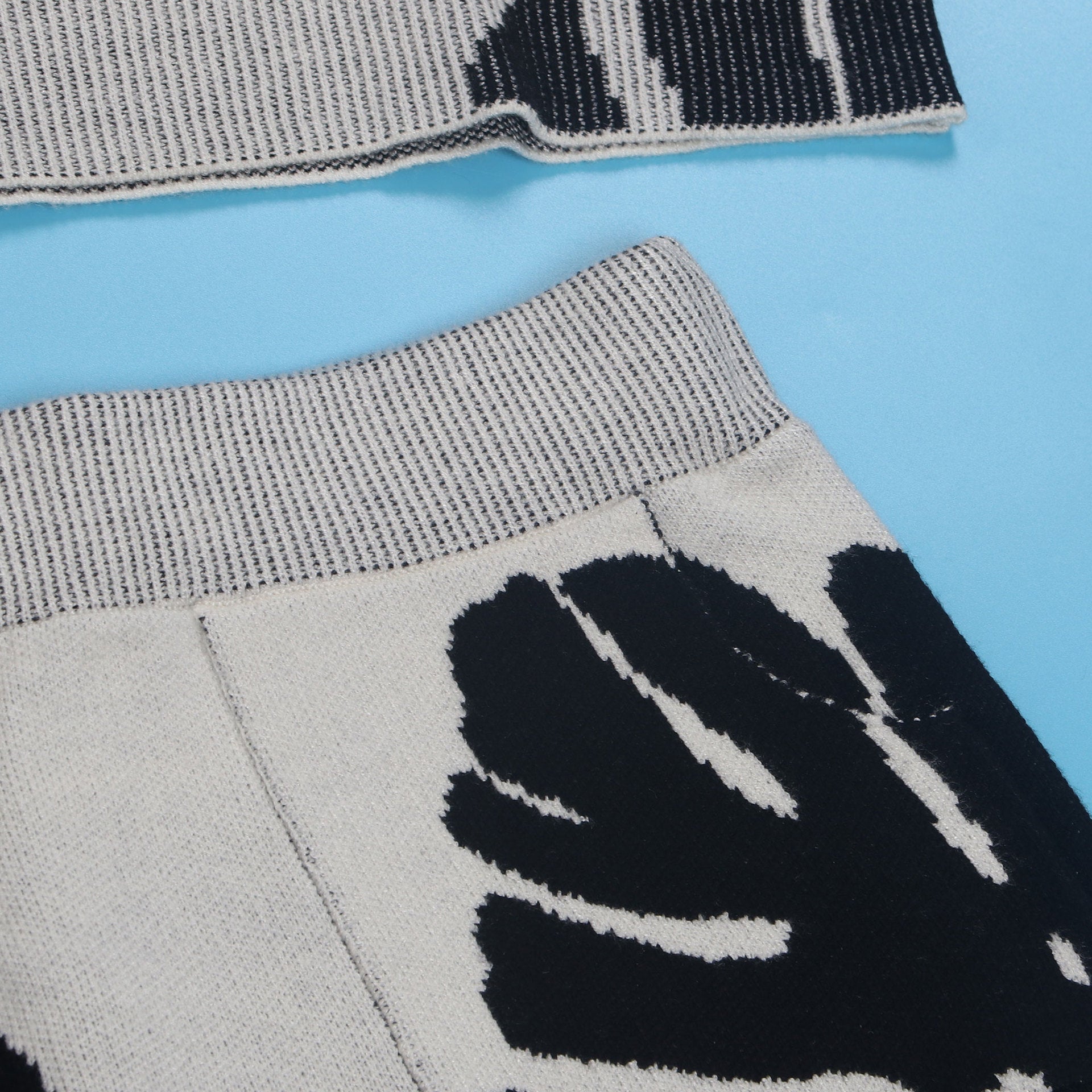 Sexy Leaf V-Neck Pullover Long-Sleeved Sweater Two-Piece Set 48