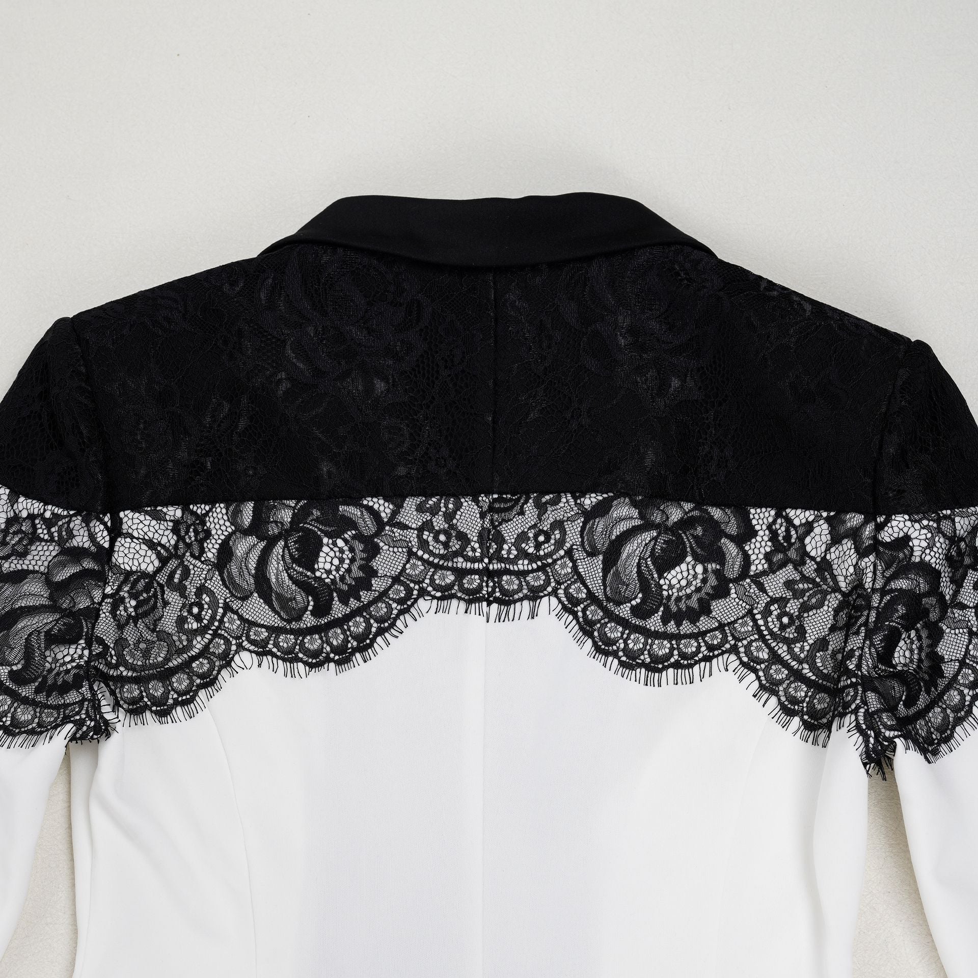 Women casual elegant lace Patchwork blazer and pant two-piece set 23