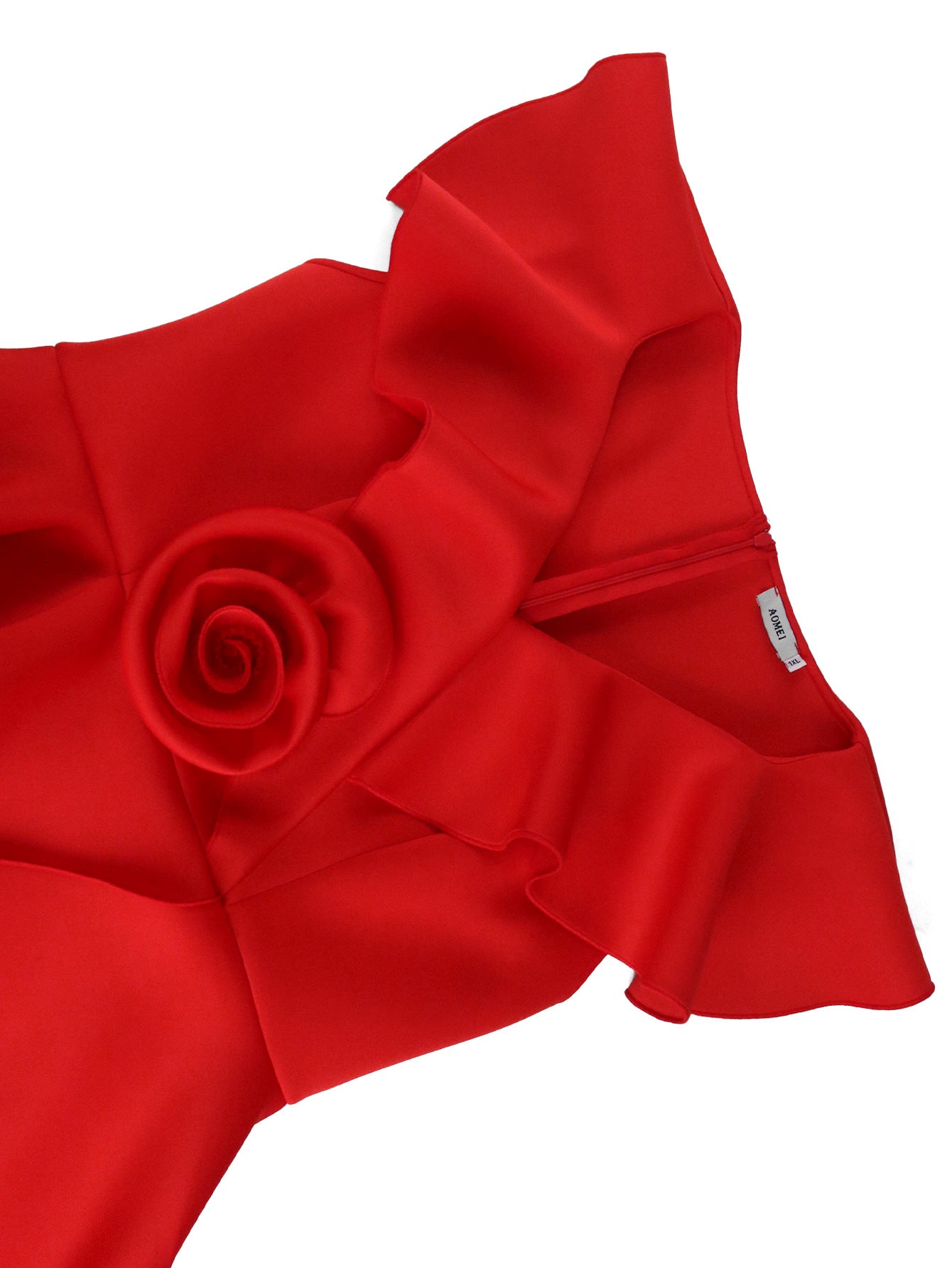 Spring Summer V-Neck Ruffle Fishtail Elegant Formal Party Dress 5