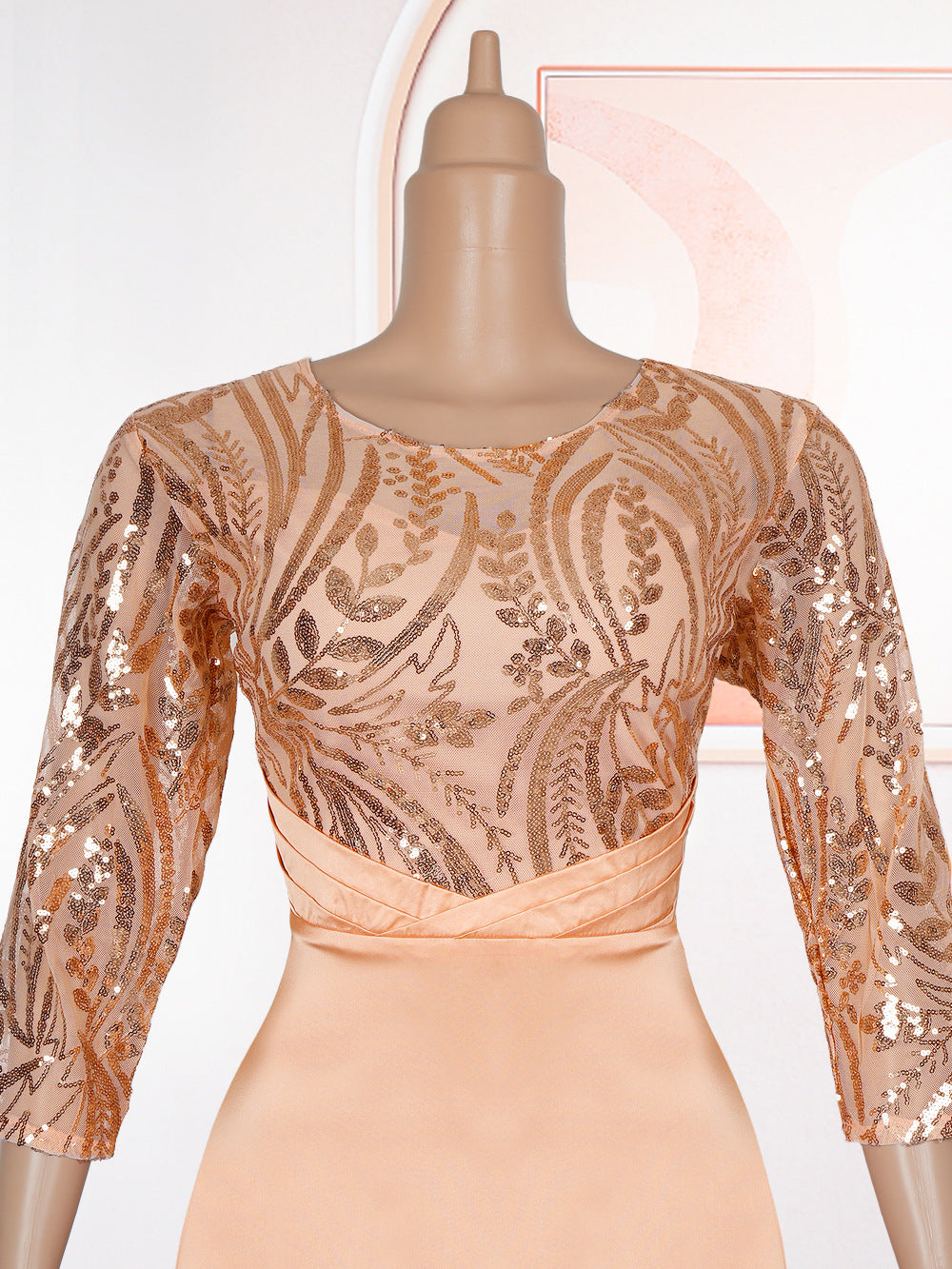 African Women's Wear Plus Size Sequined Formal Party Dress 10