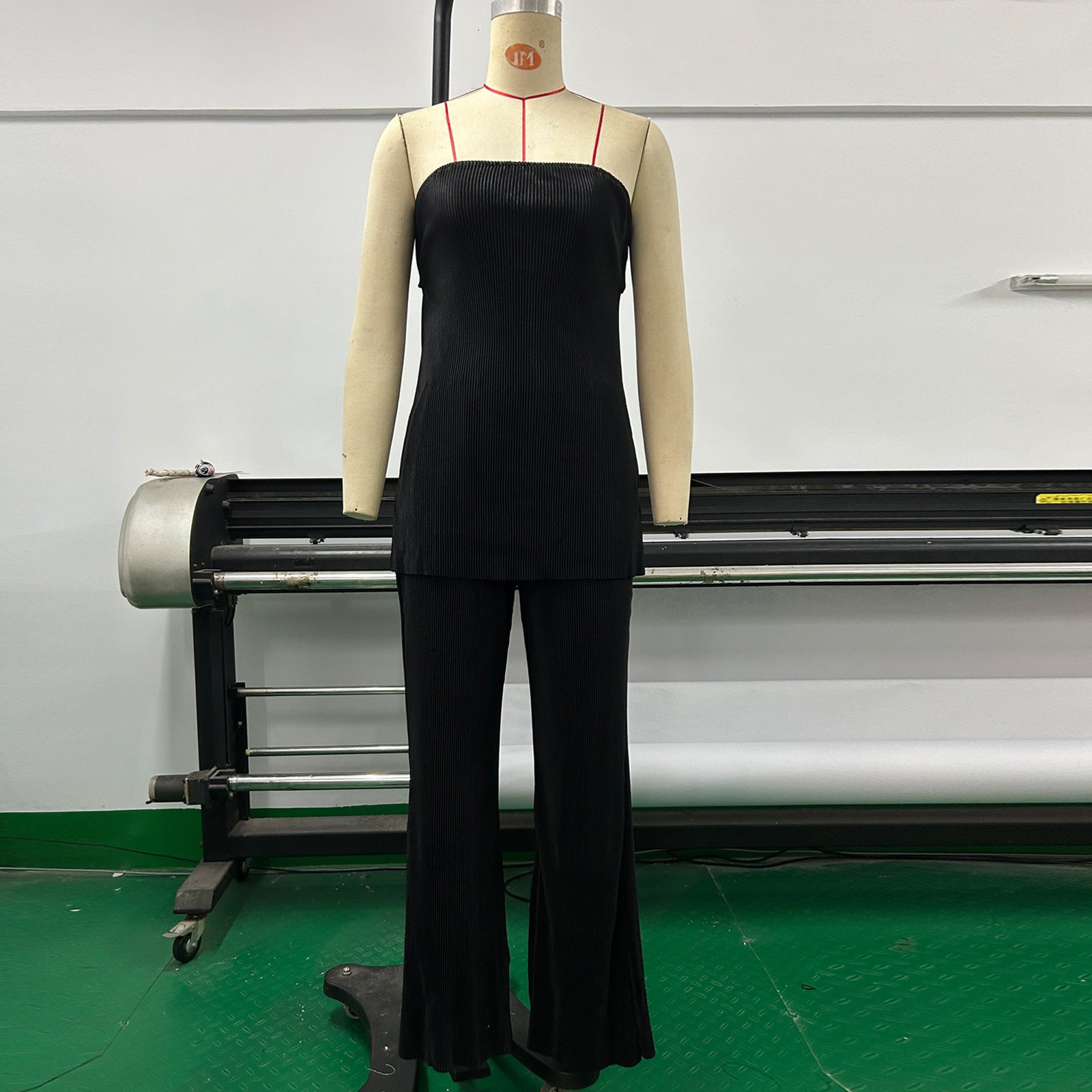 Women Sexy Strapless Top and Casual Pants Two-piece Set 10