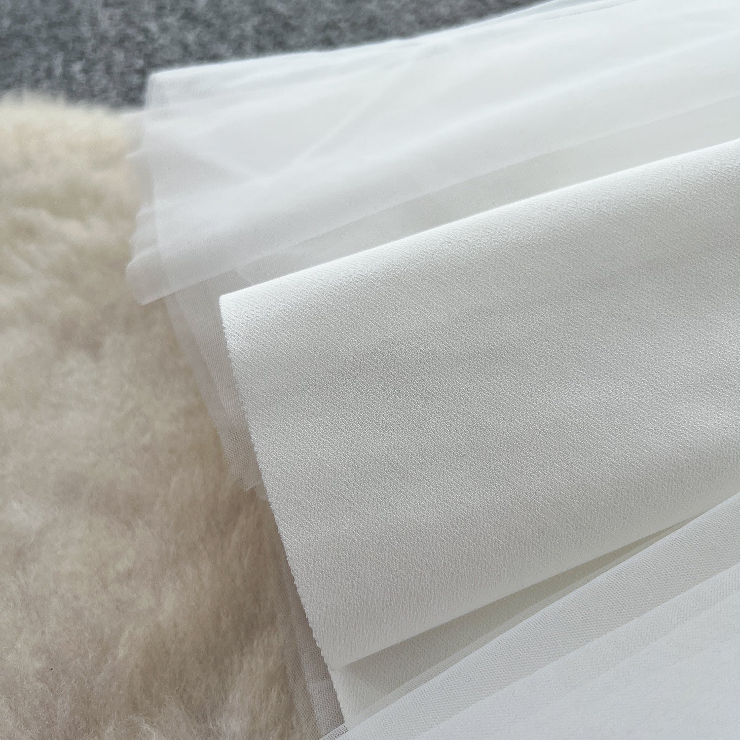 Women's Summer Square Neck Strap Mesh Patchwork Puffy Long Dress 16