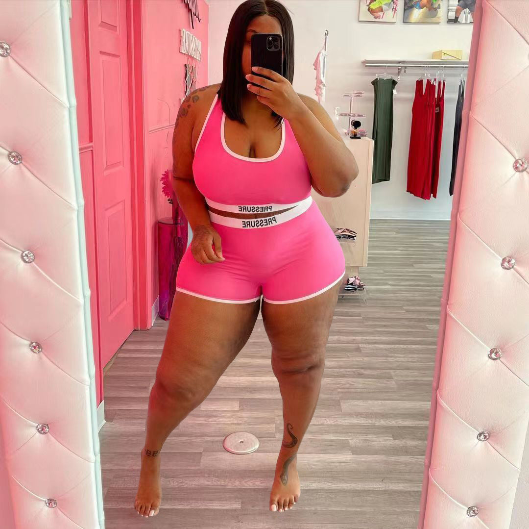 Women's Fashion Casual Sexy Letter Print Two-Piece Swimsuit Set 4