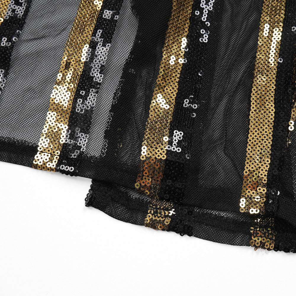 Plus Size African Women beaded formal party sequin dress 14