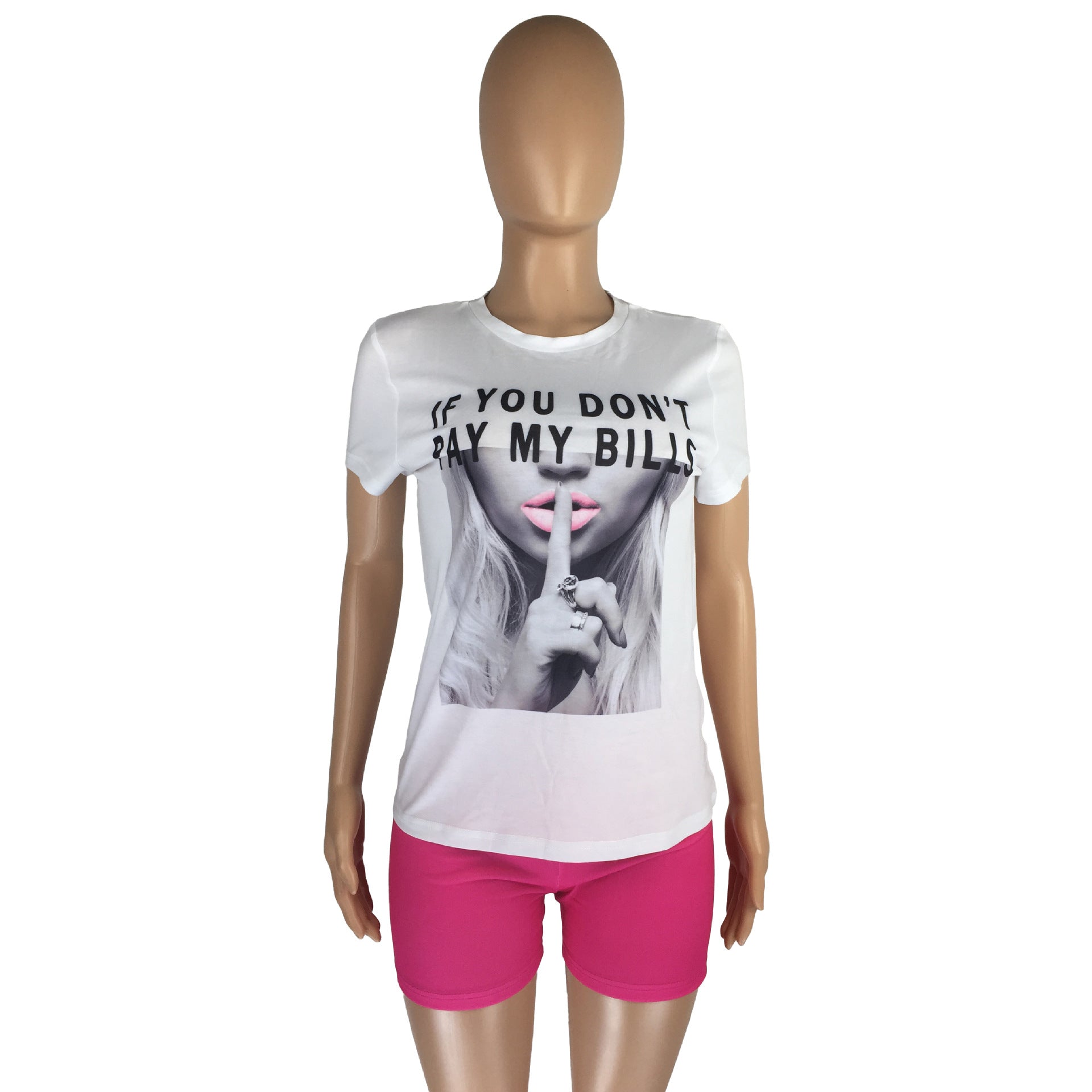 Women Casual Print Top + Shorts Two-Piece Set 13