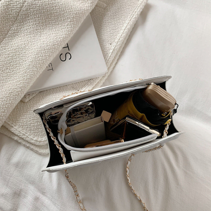 Women Retro Chain Solid Shoulder Bag 12