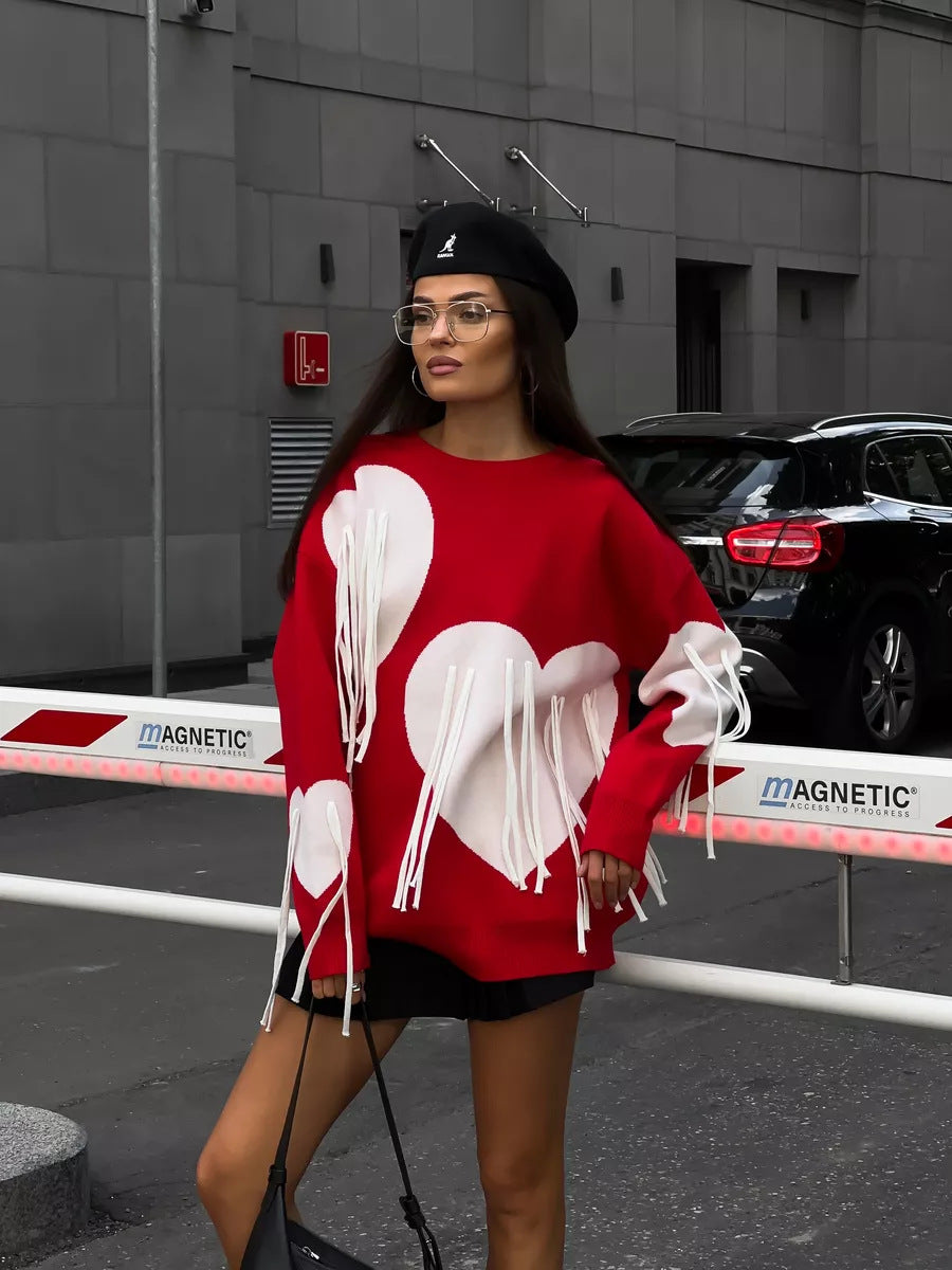 Trendy Print Lace Trim Round Neck Top 6