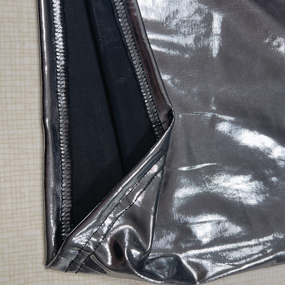 Women's Summer Metallic Sexy Strap Slim Waist Mini Nightclub Bodycon Dress 11