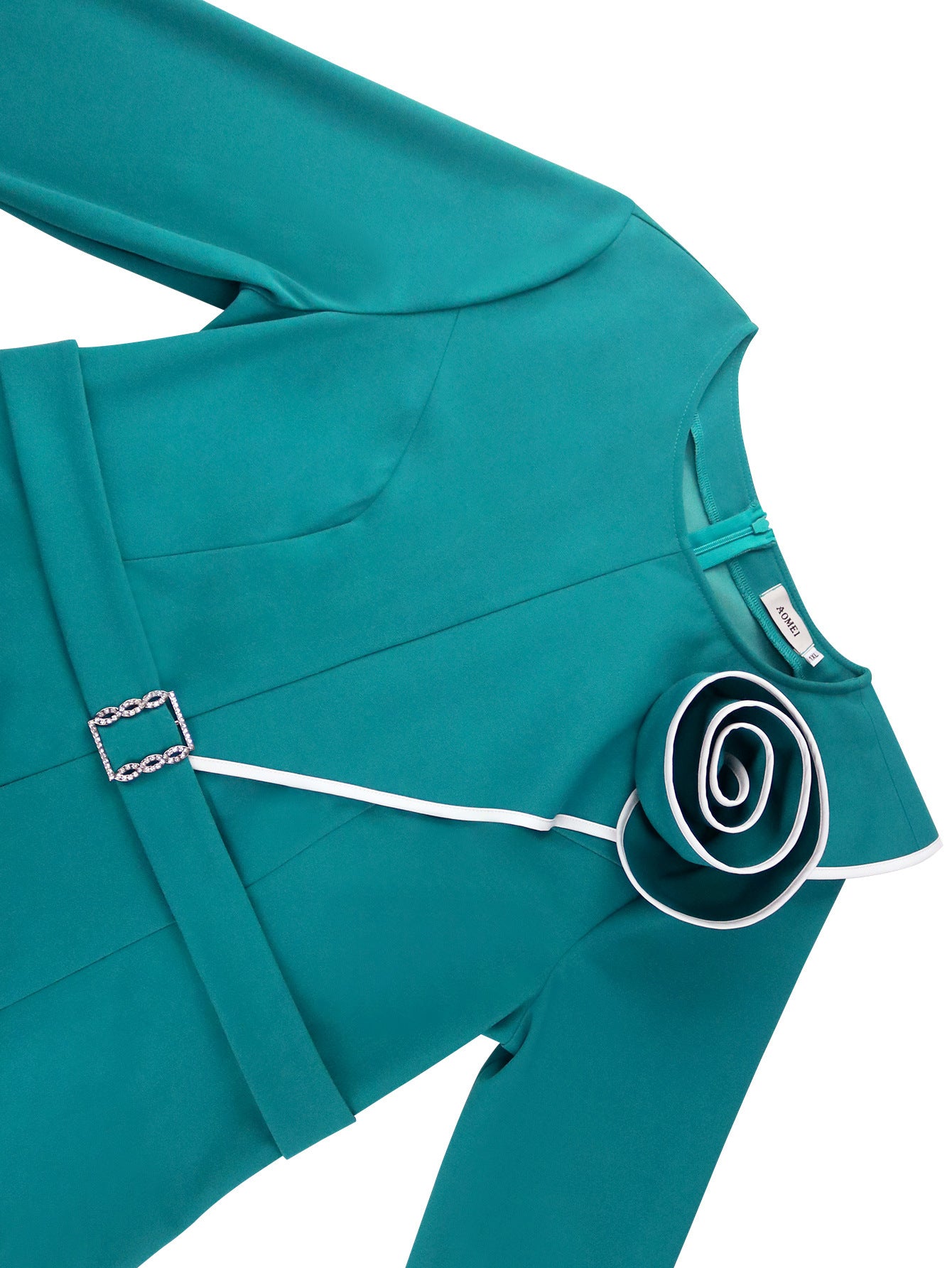 Spring And Summer Fashion Flower High Waist Formal Party Dress 11