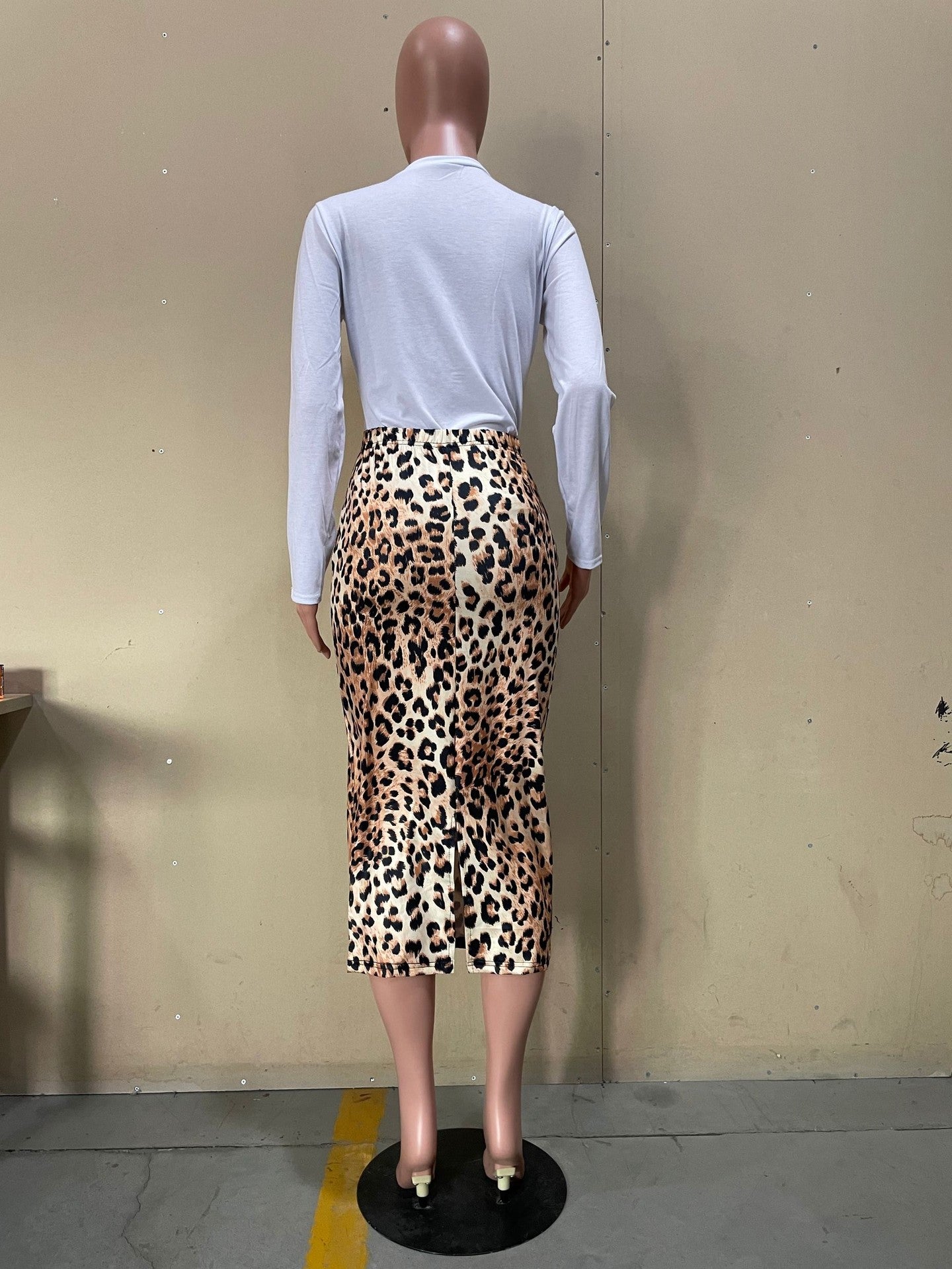 Women Casual Leopard Print Skirt 11