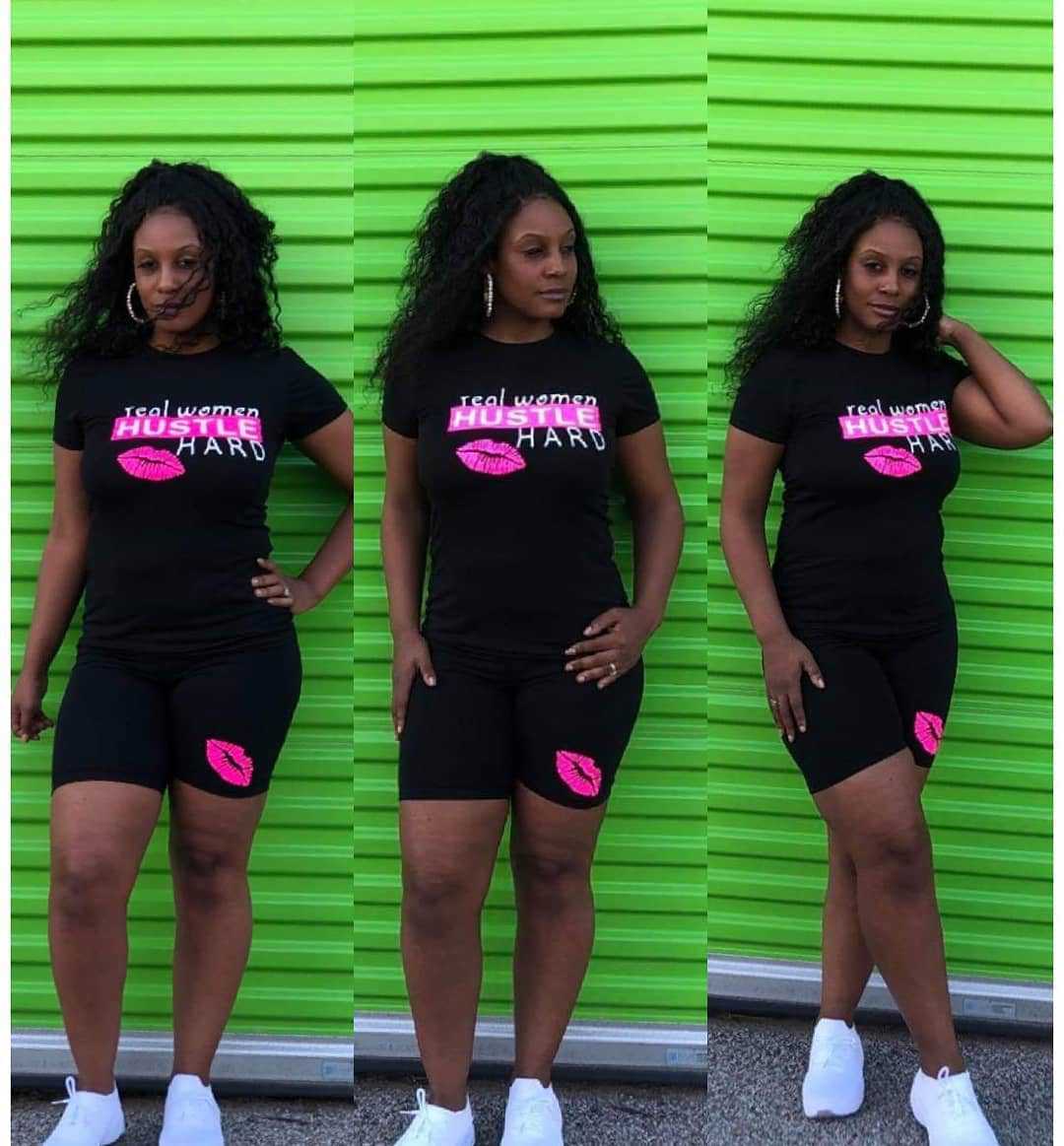 Summer Women's Printed Casual Two Piece Shorts Set