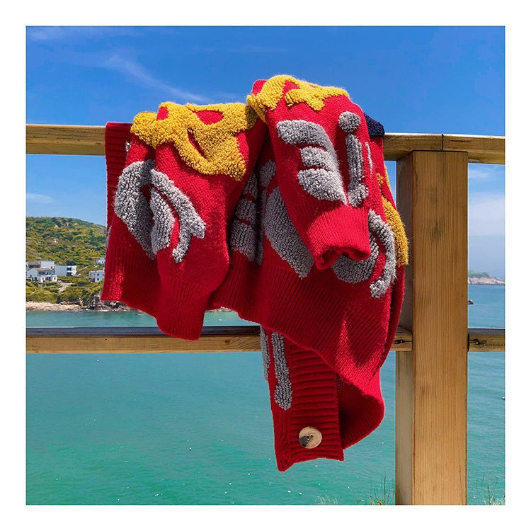 Women Fall/Winter Style Casual Button V-Neck Sweater 16