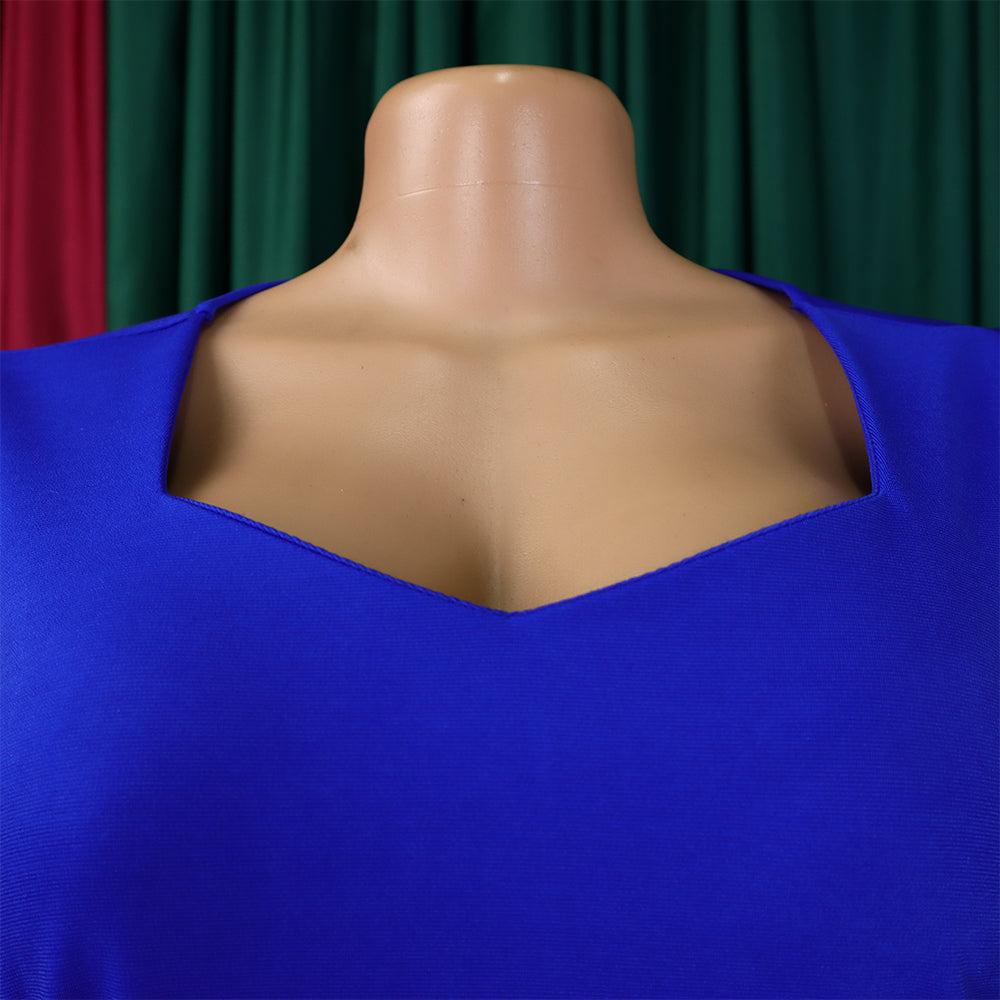 Plus Size African Women Long Sleeve Solid Loose Wide Leg Jumpsuit 24