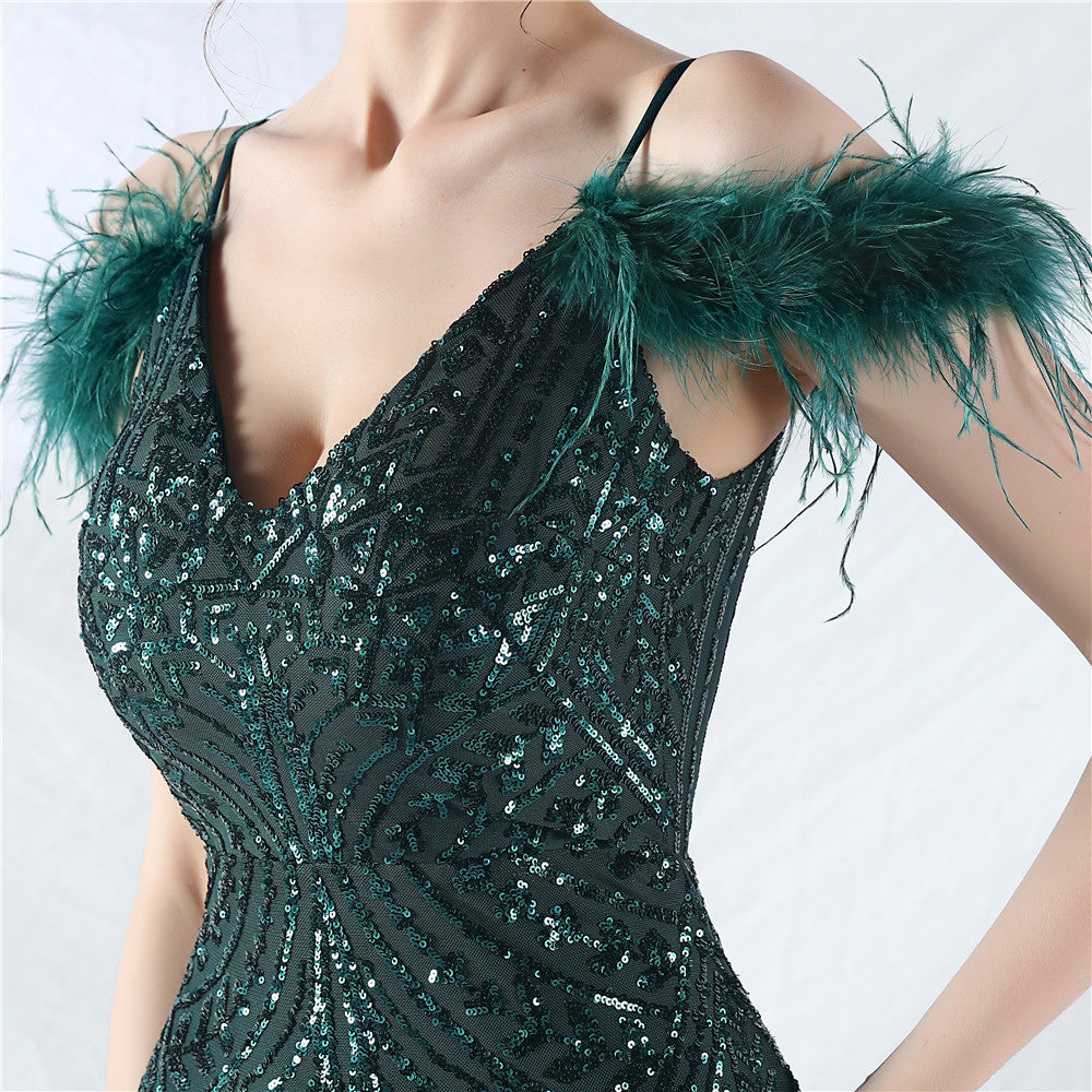 Luxury Sequins Plus Size Formal Party Evening Dress 39