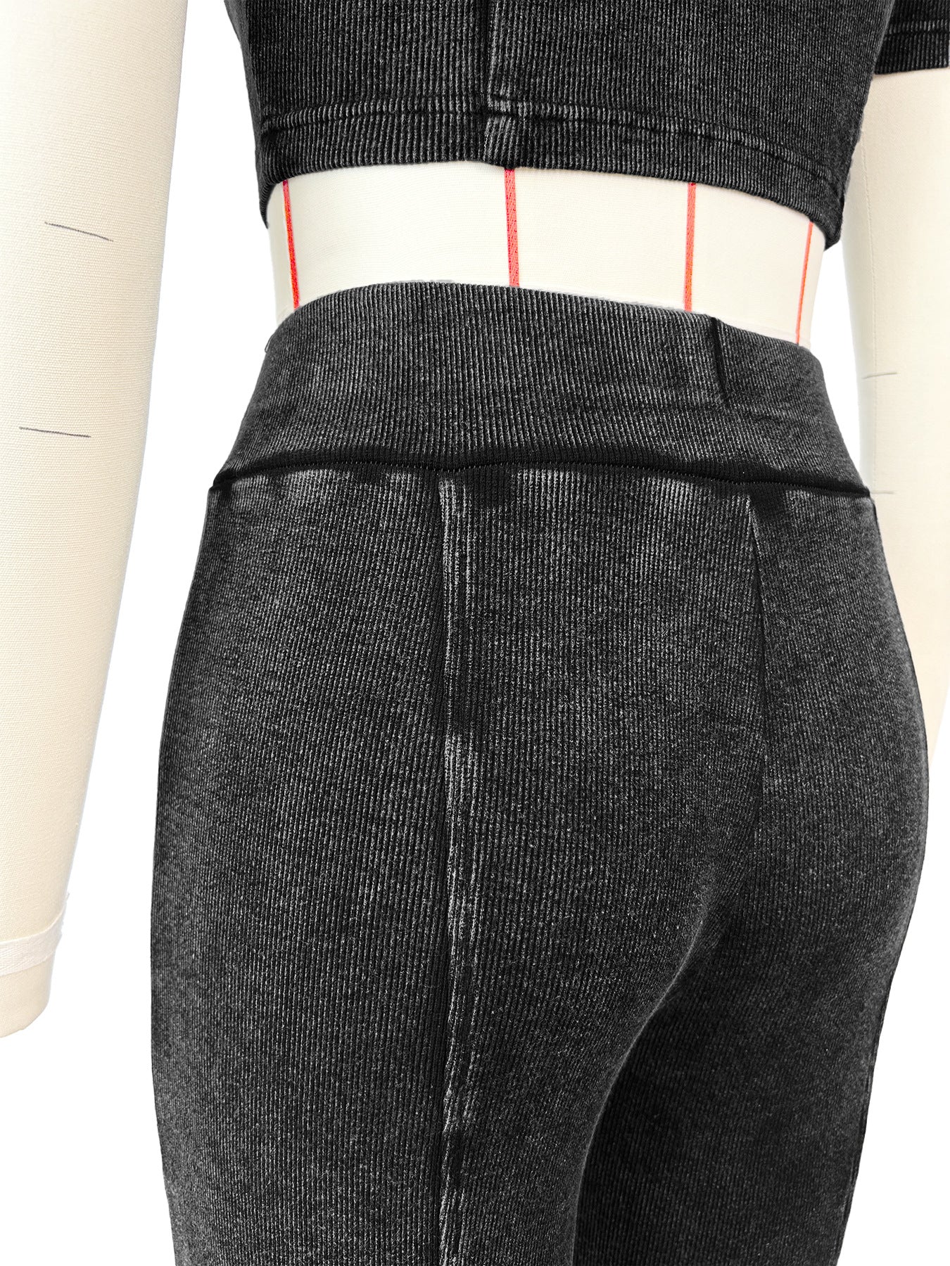 Women's Clothing Ribbed  V-Hem Short Sleeve Top Bell Bottom Pants Two Piece Set 14