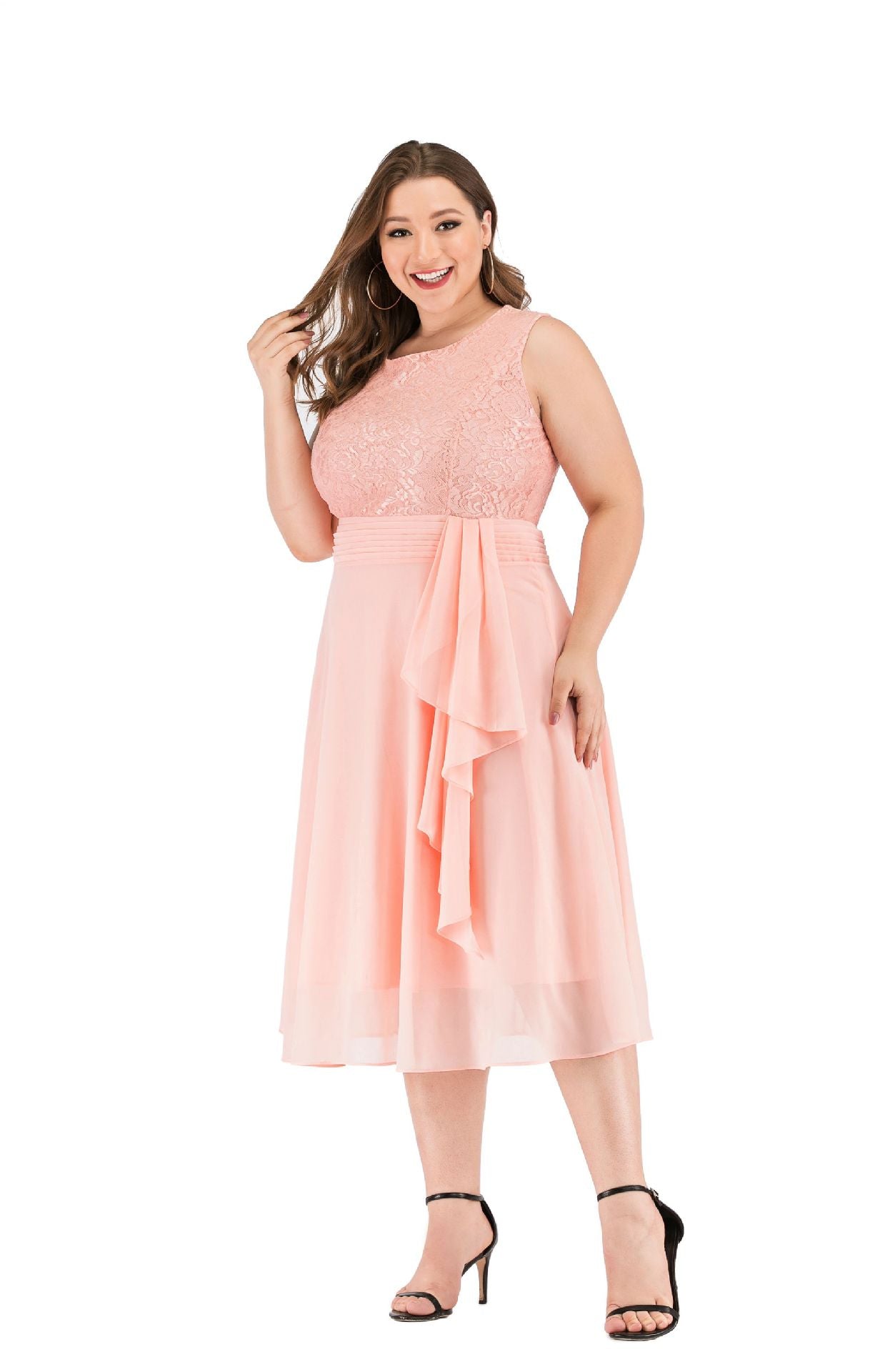 Women chiffon lace dress 78