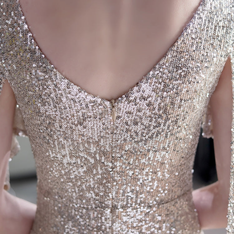 Summer Occassional Formal Silver Sequin Irregular Short Cocktail Dress 6