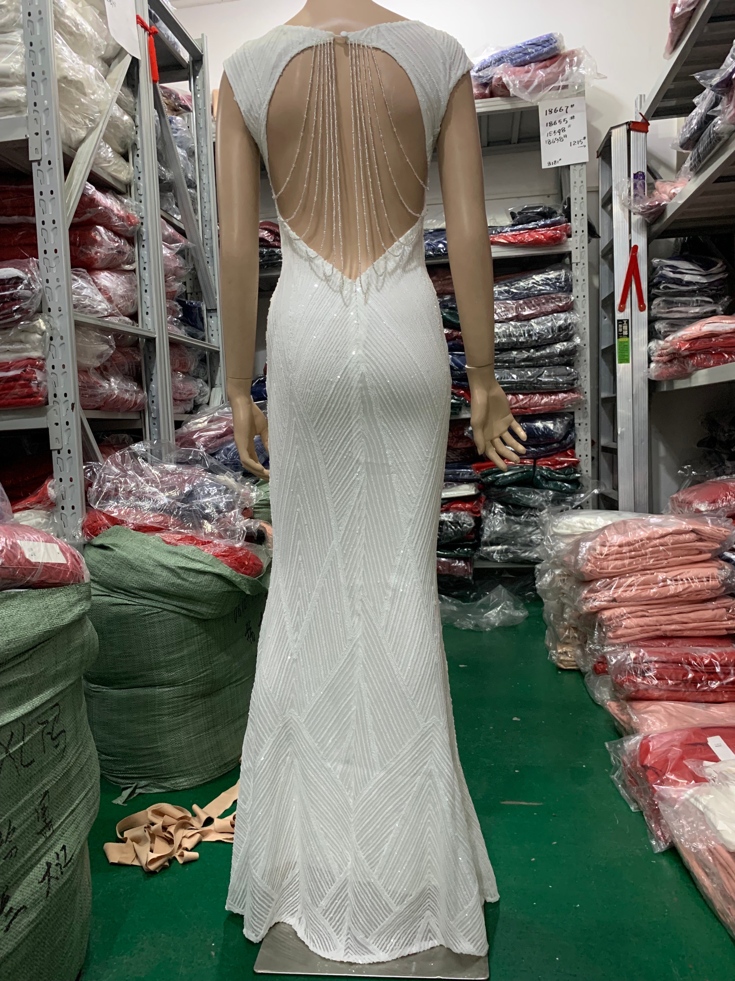 Sequin Fishtail Long Dress Elegant Formal Party Evening Dress 17