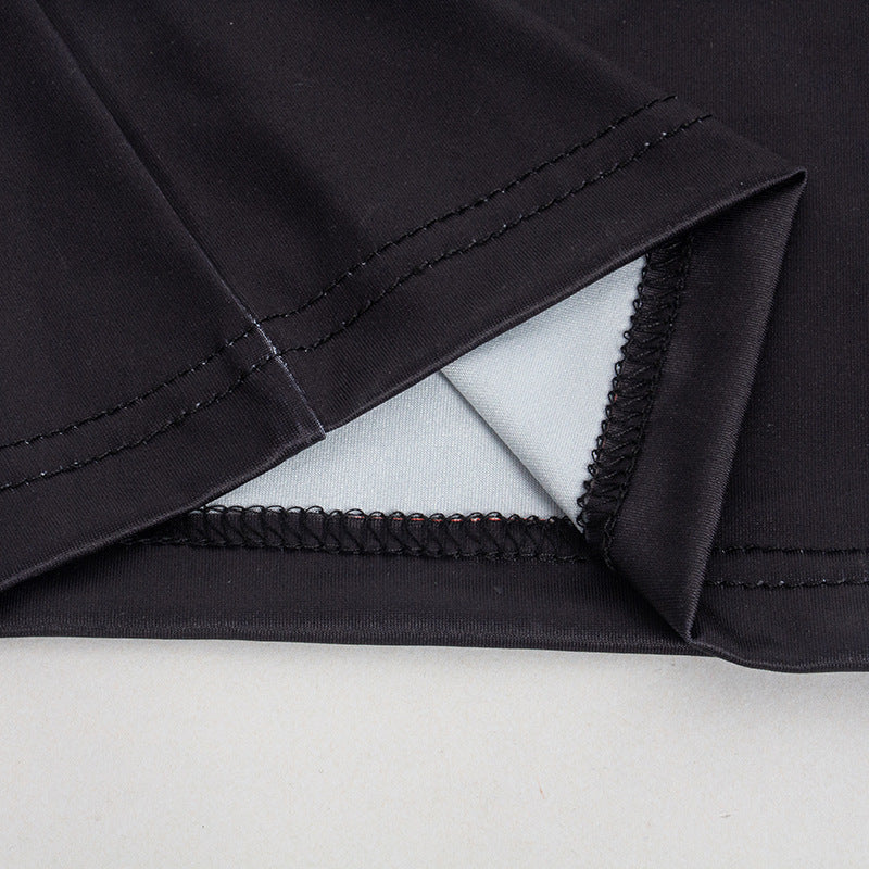 Summer Round Neck Sleeveless Snake Print Hollow Split Long Dress 13