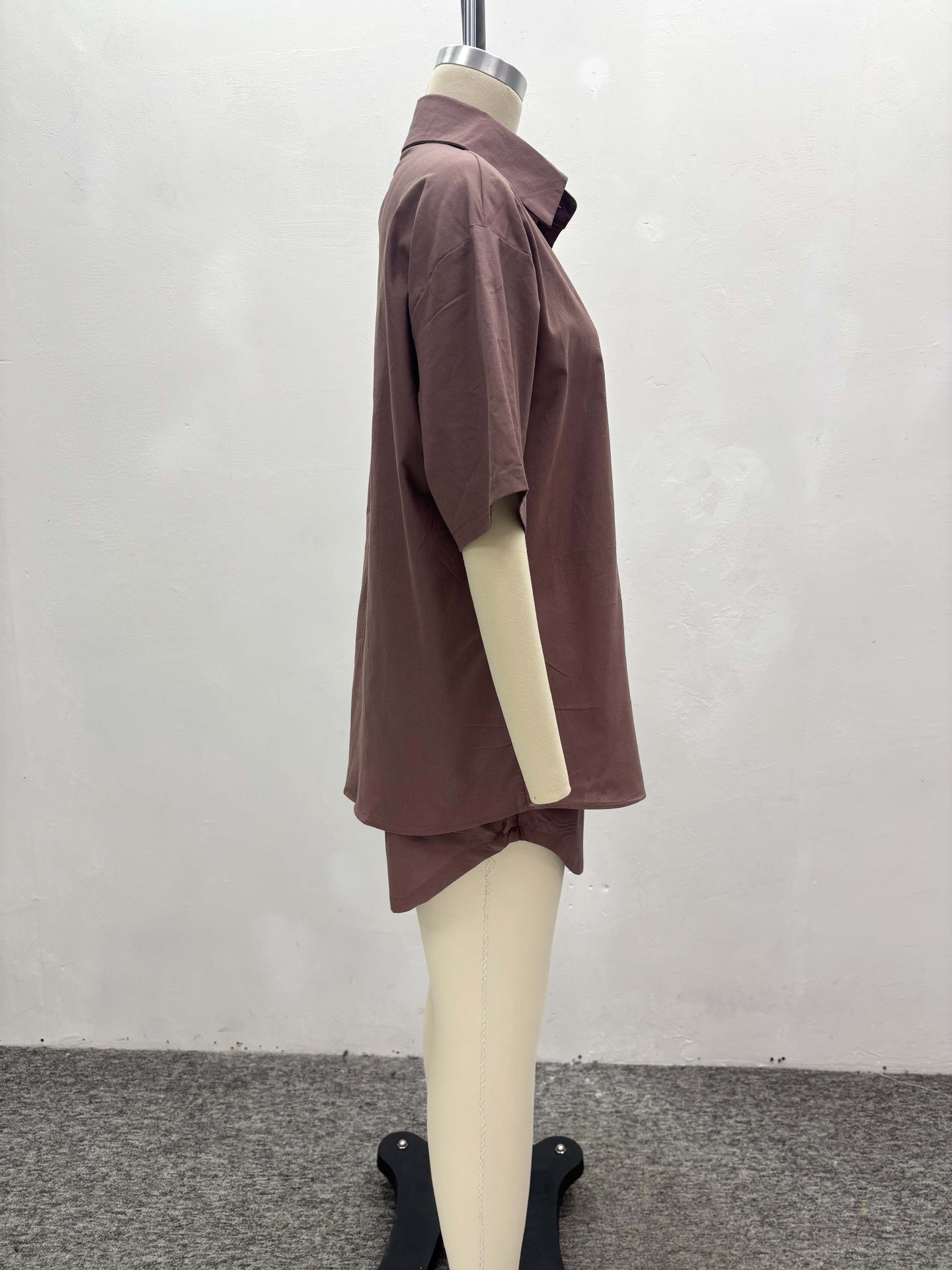 Women African Casual Short Sleeve Shirt Shorts Two-piece Set 8