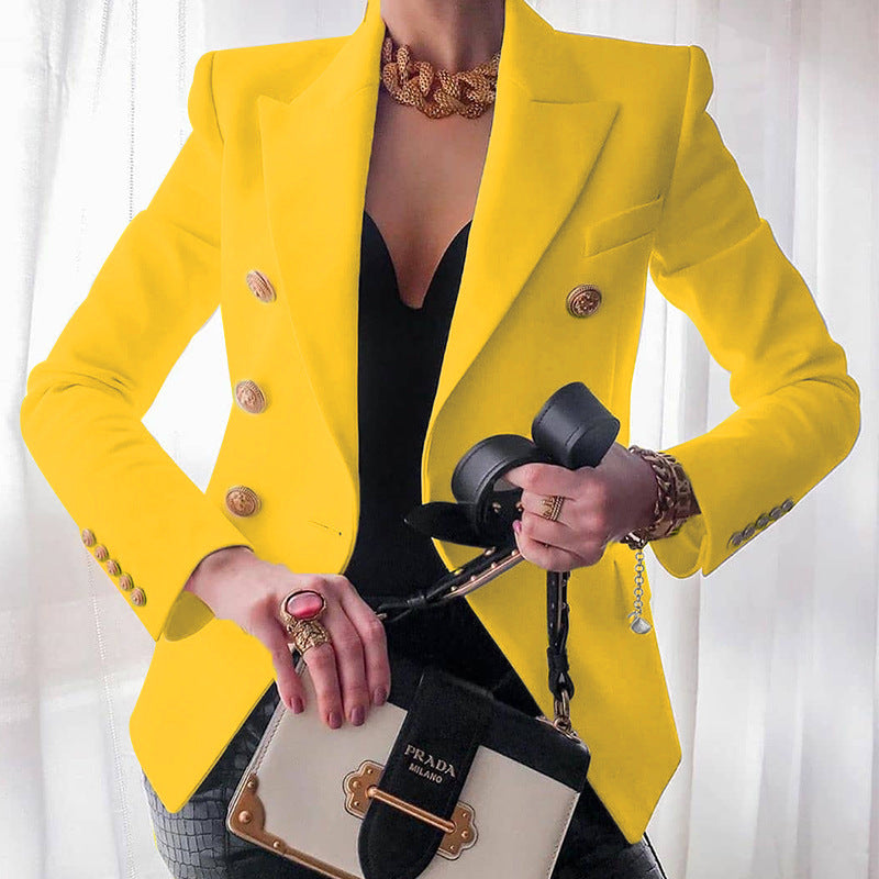 Women'S Solid Color Fashion Casual Blazer Jacket 8