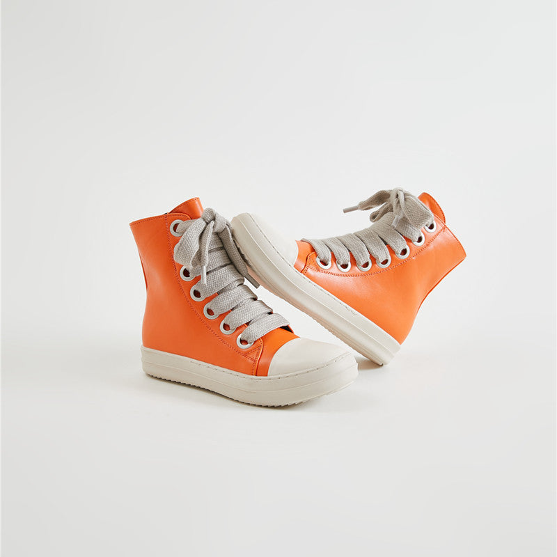 Spring High Top Shoes Thick Shoelaces Men And Women Same Style Couple Sneakers 4