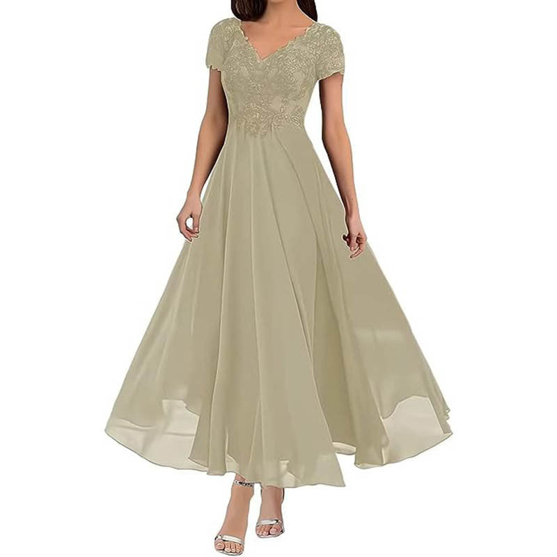 Plus Size Women V-neck Chiffon Formal Party evening dress（Processing time need 3-6 days） 15