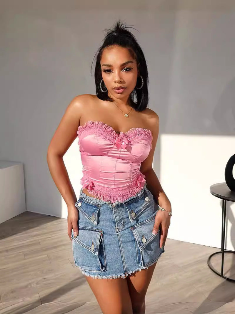 Women Casual Sexy Stretch Denim Skirt