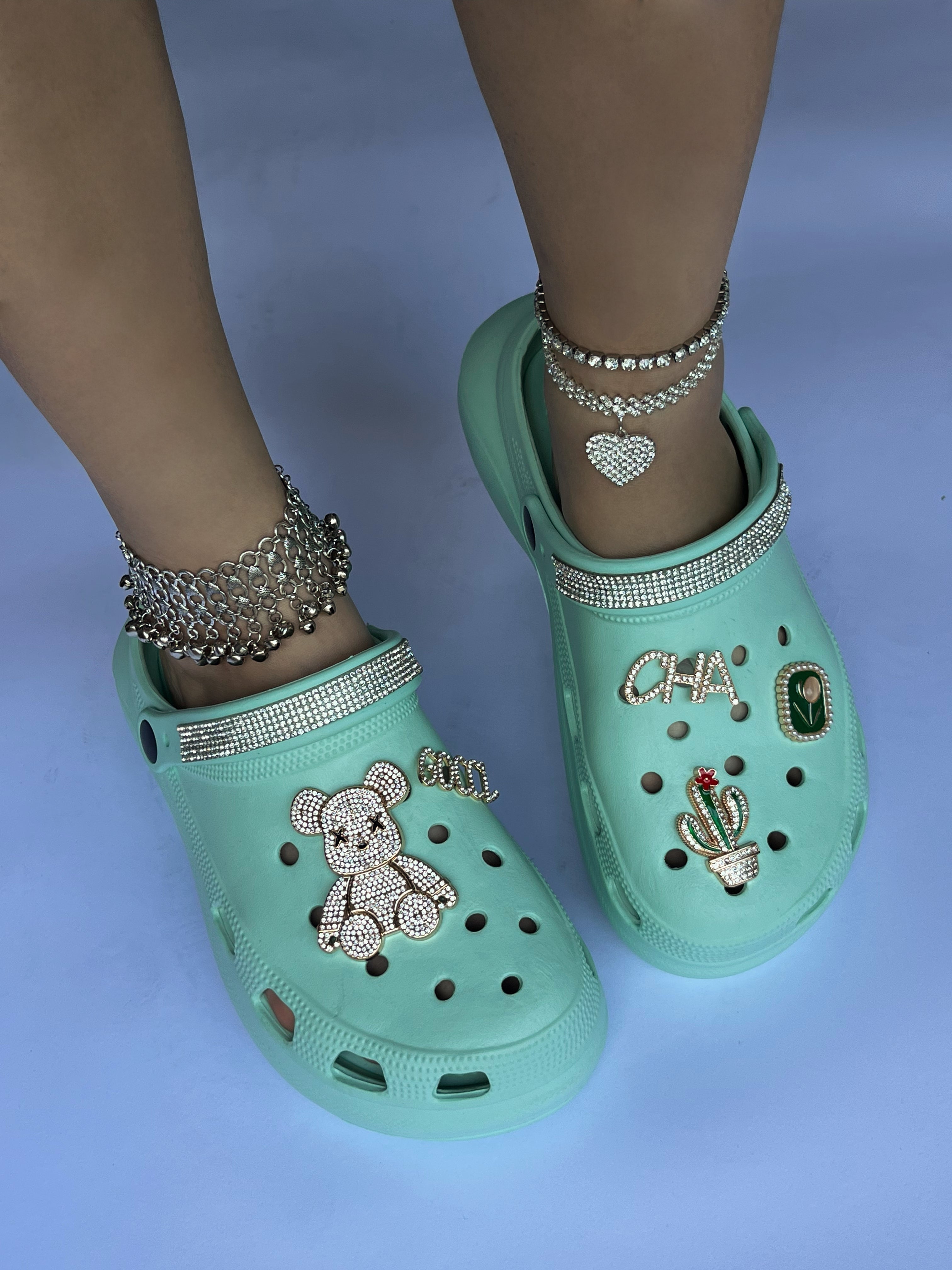 Cactus accessories high-heeled hole shoes women's summer slope heel thick bottom hole shoes women's shoes 22