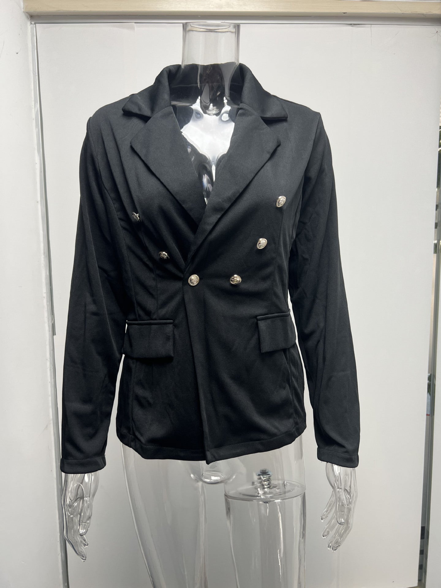 Women Long Sleeve Buttons Blazer 22