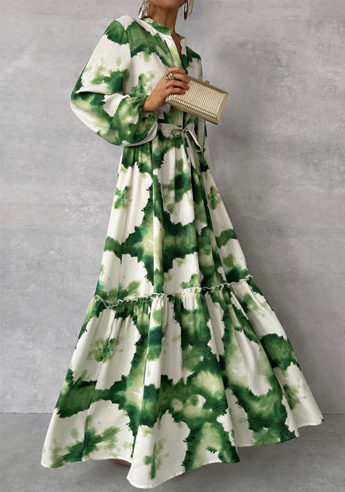 Women long sleeve printed dress