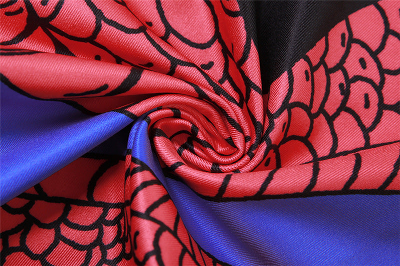 Summer Women's Fashion Halter Neck Sexy Low Back Slim Print Contrast Jumpsuit 16