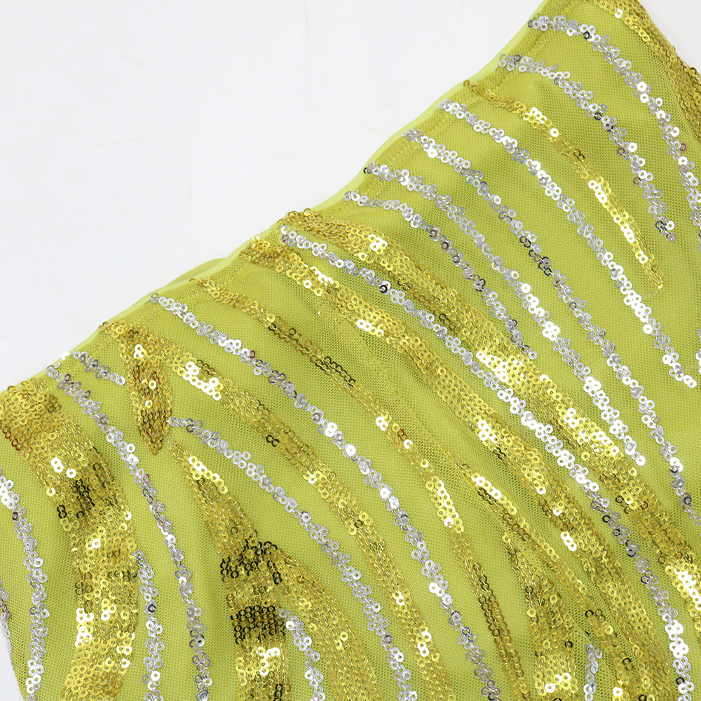 Women sleeveless one-shoulder Crop Top and sexy Bodycon skirt two-piece set 14