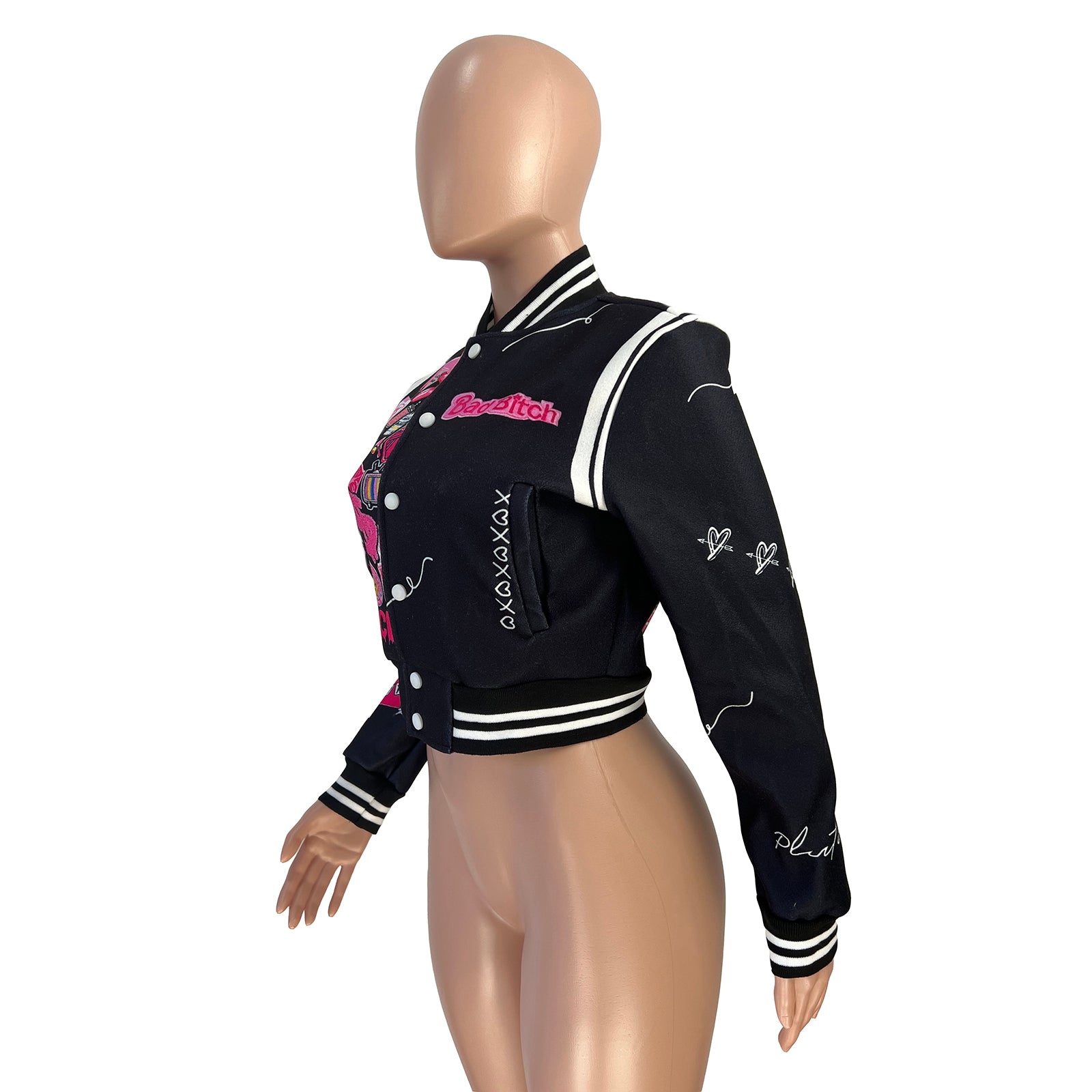 Women'S Fashion Print Baseball Jacket 19