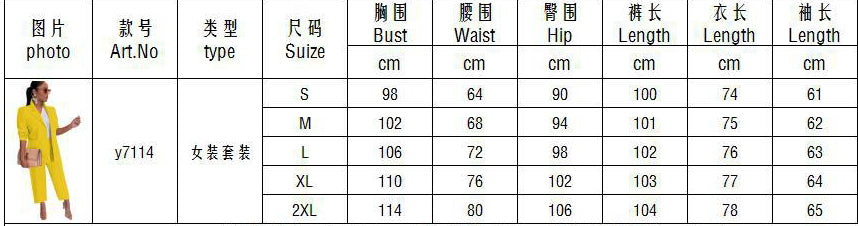 Fall Fashion Solid Color Women's Blazer Two Piece 9