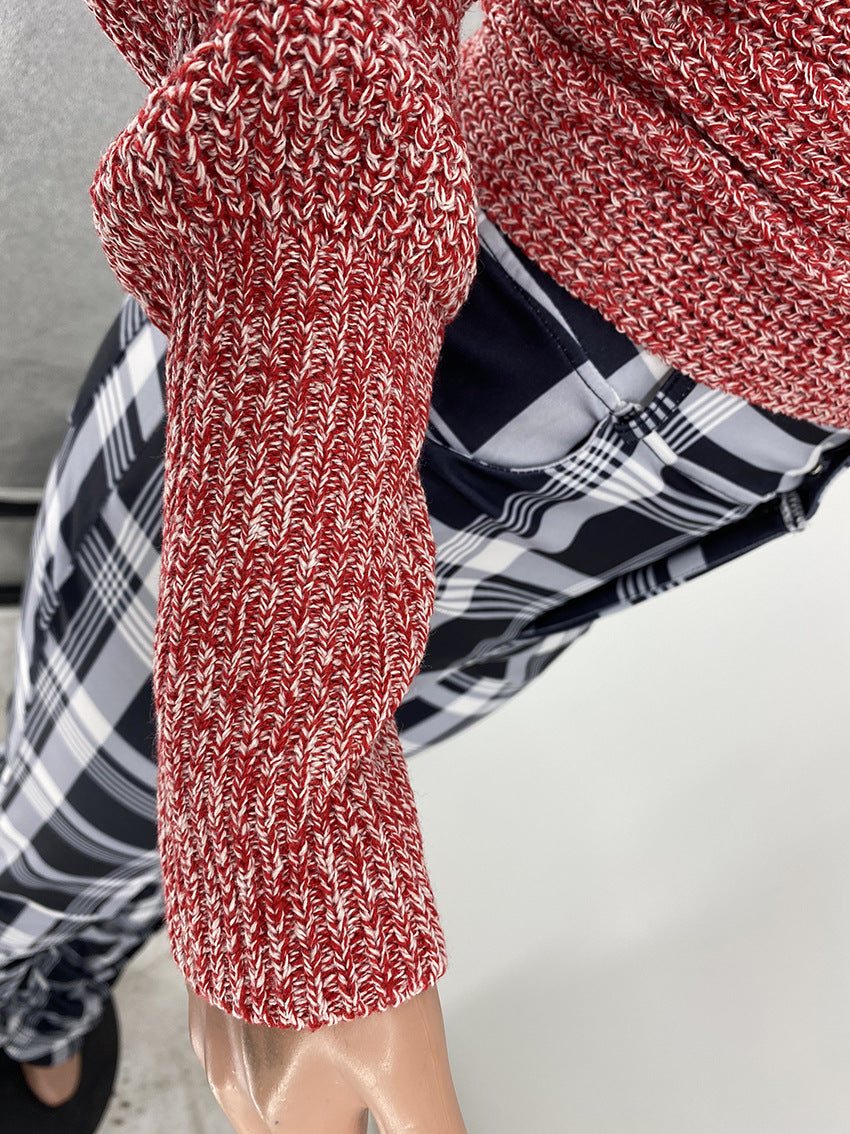 Women Backless Off Shoulder Long Sleeve Sweater 15