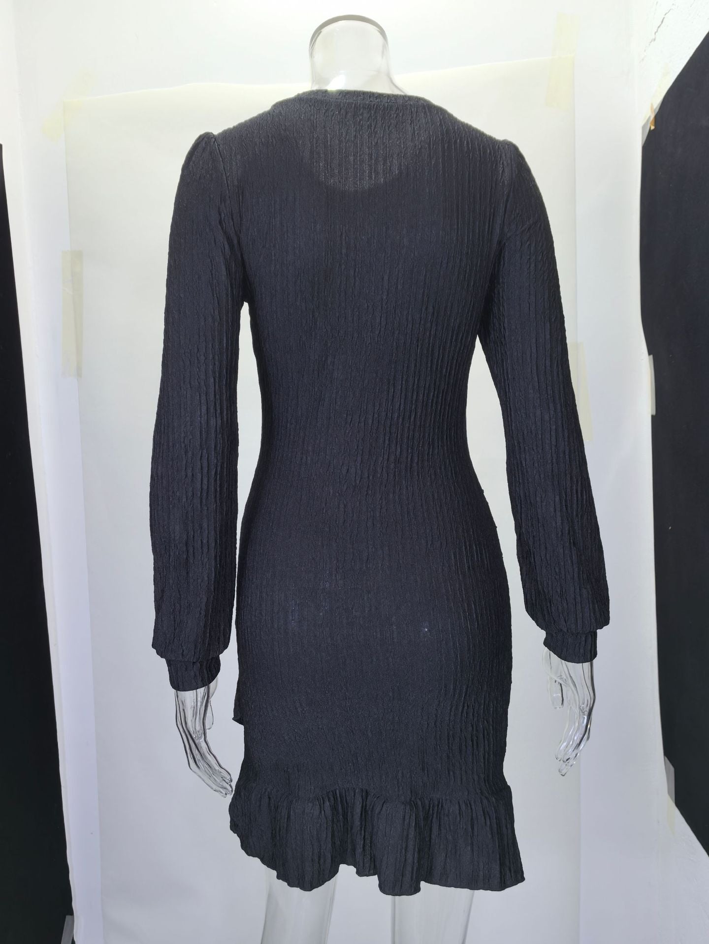 Women long-sleeved knitting dress 11