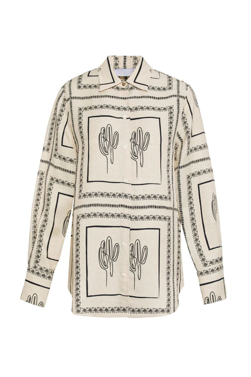 Printed Long-Sleeved Shirt And Trousers Two-Piece Set Home Wear 7